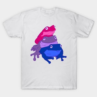Bisexual Pride Frog Stack T-Shirt